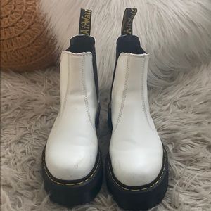 Smooth Leather Platform Dr. Marten Chelsea Boots